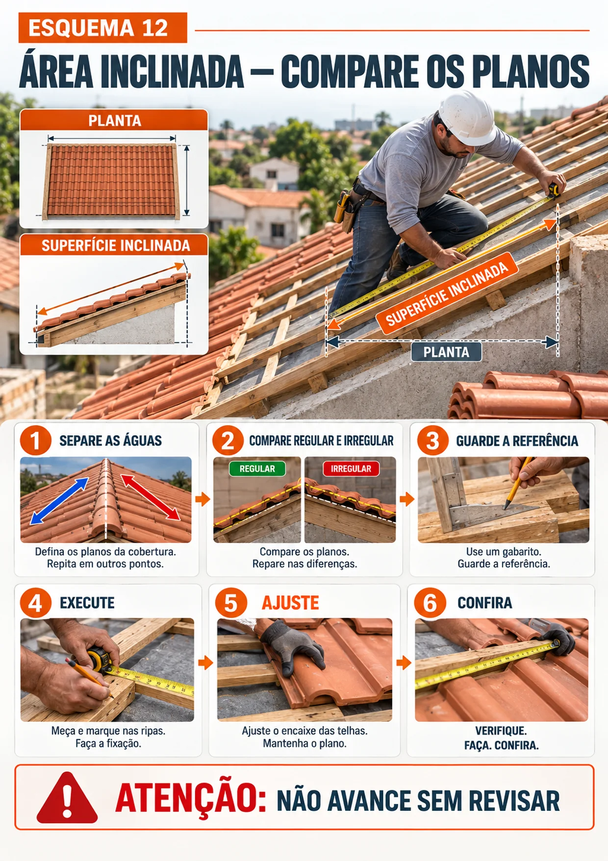 Amostra do esquema visual 7 — Área inclinada